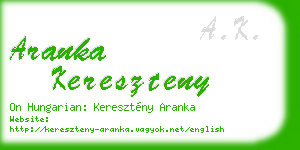 aranka kereszteny business card